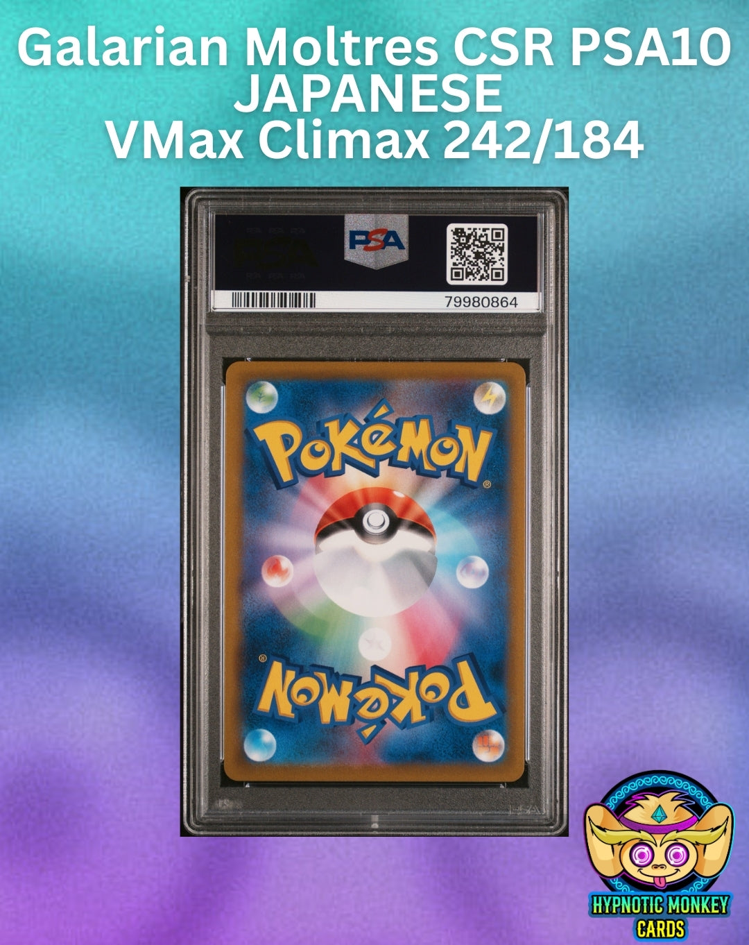 Galarian Moltres PSA 10 Japanese VMax Climax 242/184