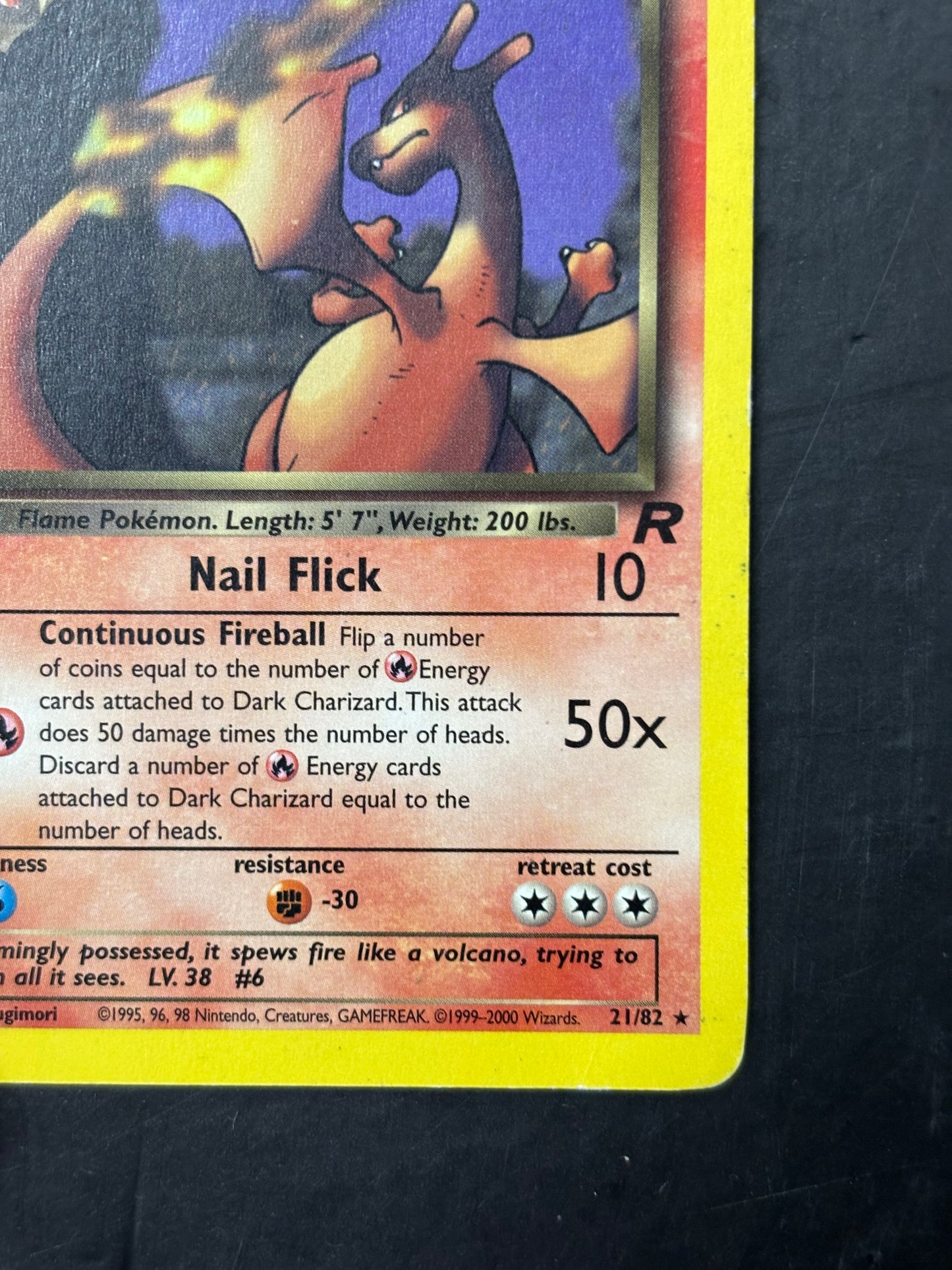Rocket Dark Charizard Non Holo Rare 21/82 LP