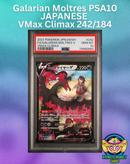 Galarian Moltres PSA 10 Japanese VMax Climax 242/184