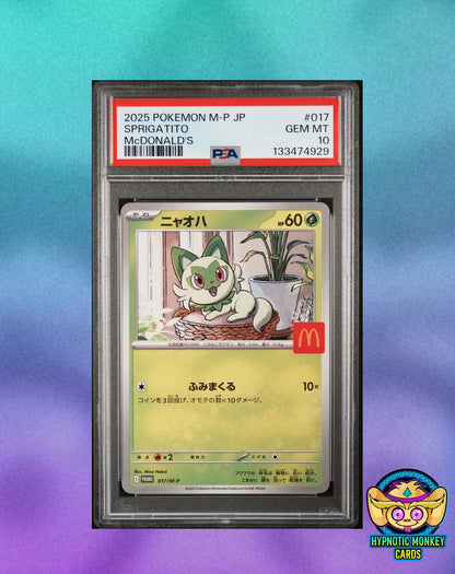Pokemon Sprigatito 017 McDonald's Promo JP PSA 10