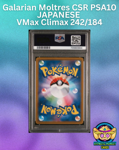 Galarian Moltres PSA 10 Japanese VMax Climax 242/184