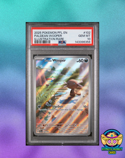 Pokemon Paldean Wooper 102 Phantasmal Flames PSA 10