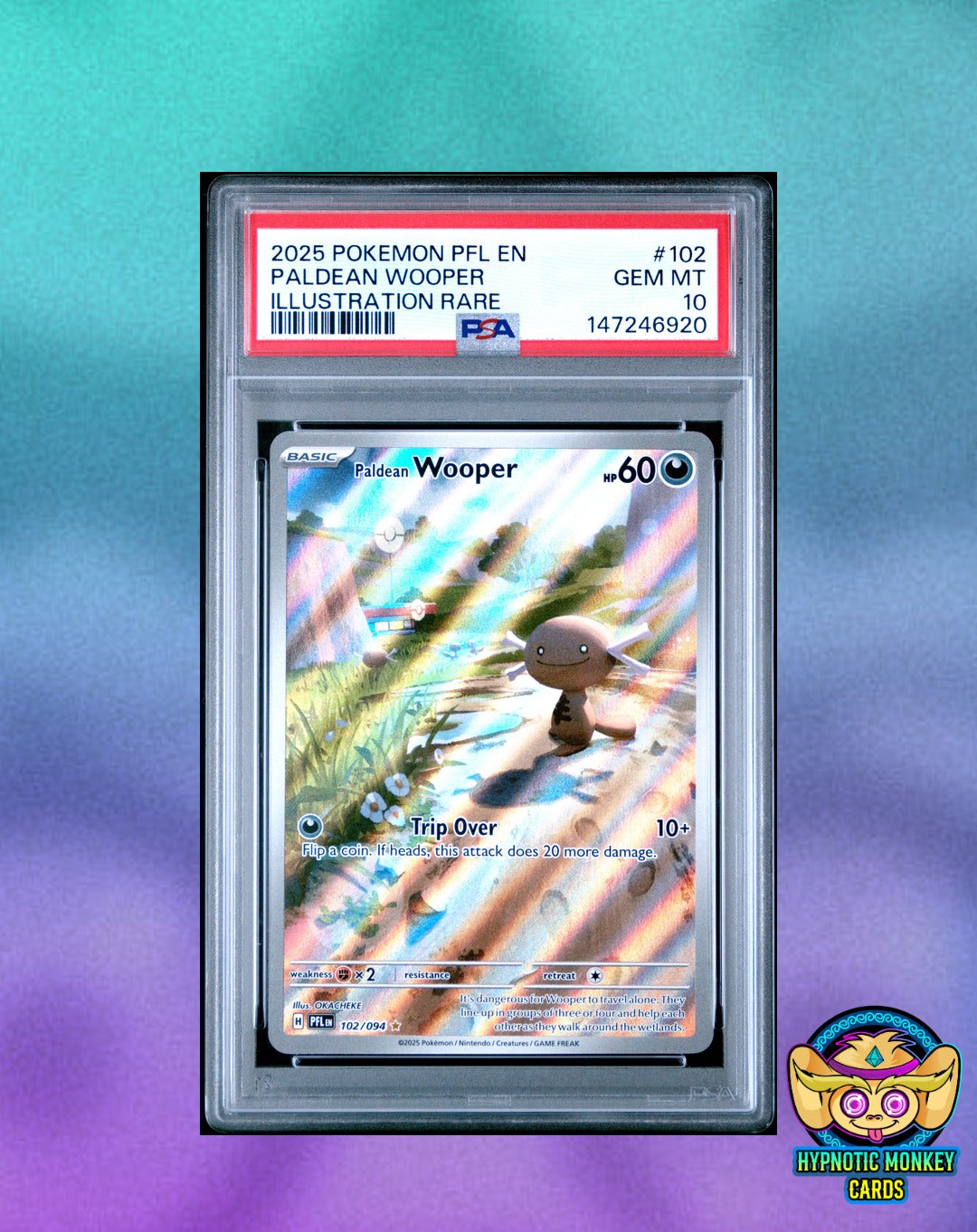 Paldean Wooper 102 & Meowth 106 PSA 10 Sequential Pair