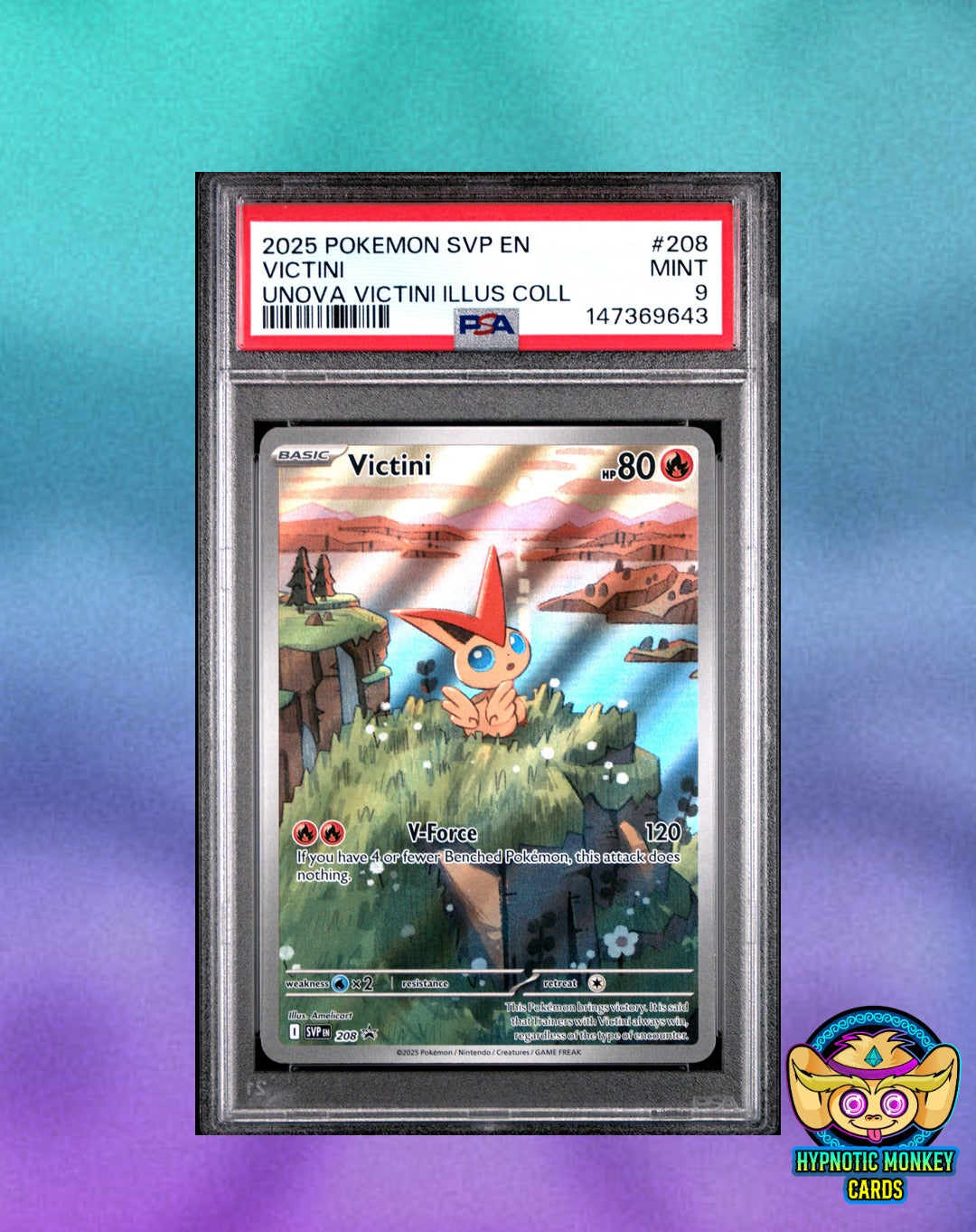 Pokemon Victini 208 SV Black Star Promo PSA 9