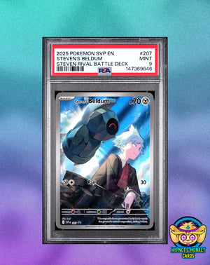 Pokemon Steven's Beldum 207 SV Black Star Promo PSA 9