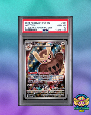 Pokemon Pokemon Center Stamped Noctowl 141 SV Black Star Promo PSA 10