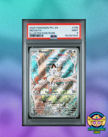 Pokemon Meowth 106 Phantasmal Flames PSA 9