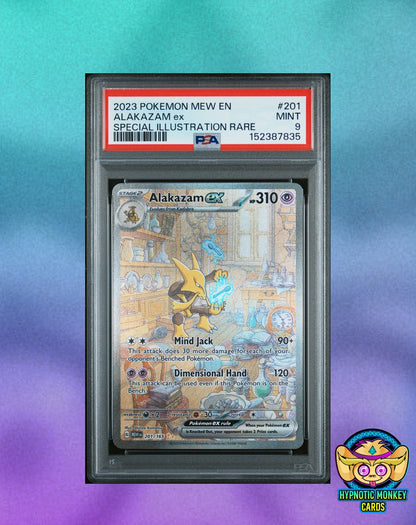 Pokemon ALAKAZAM ex 201 151 PSA 9
