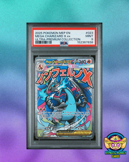 Pokemon MEGA CHARIZARD X ex 023 Me Black Star Promo PSA 9