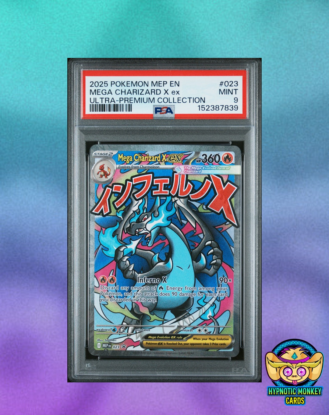 Pokemon MEGA CHARIZARD X ex 023 Me Black Star Promo PSA 9