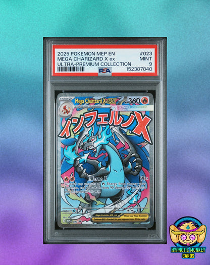 Pokemon MEGA CHARIZARD X ex 023 Me Black Star Promo PSA 9