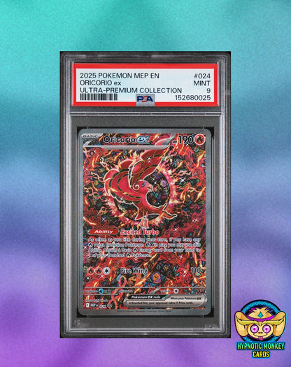 Pokemon ORICORIO ex 024 Me Black Star Promo PSA 9