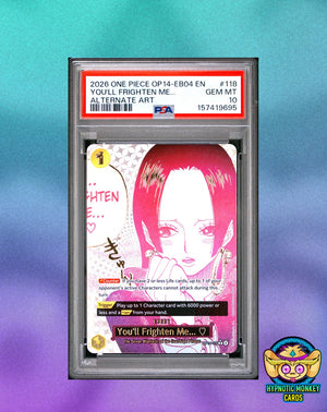 One Piece You'll Frighten Me... OP14-118 The Azure Sea's Seven Alt Art PSA 10