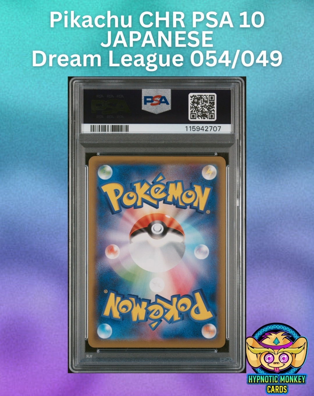 Pikachu 054/049 CHR PSA 10 Japanese Dream League