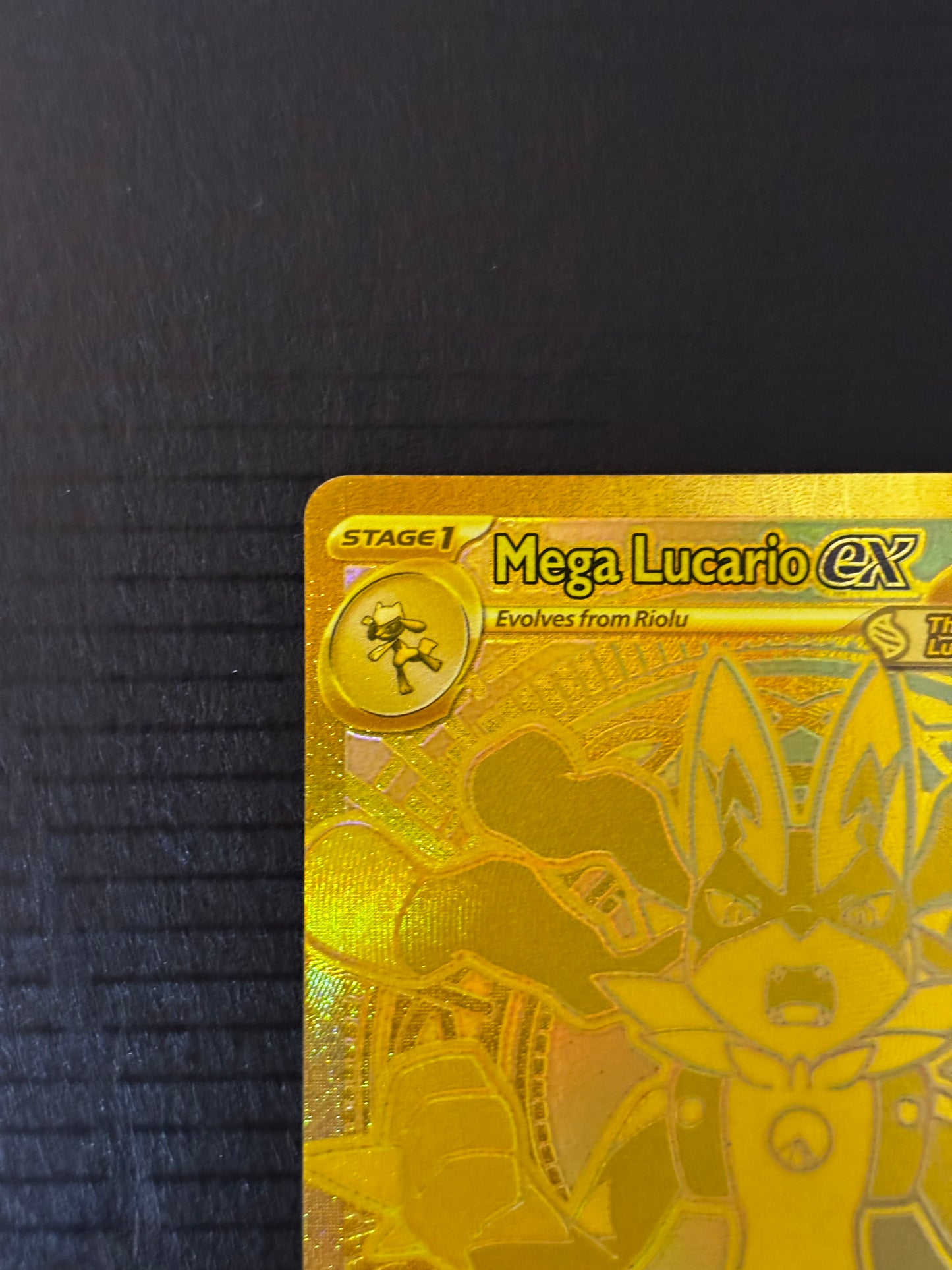 Pokemon Mega Lucario ex Gold Card (Mega Hyper Rare) 188/132 Mega Evolution