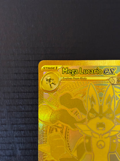 Pokemon Mega Lucario ex Gold Card (Mega Hyper Rare) 188/132 Mega Evolution