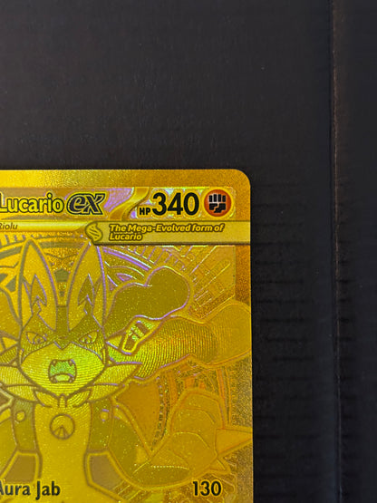 Pokemon Mega Lucario ex Gold Card (Mega Hyper Rare) 188/132 Mega Evolution