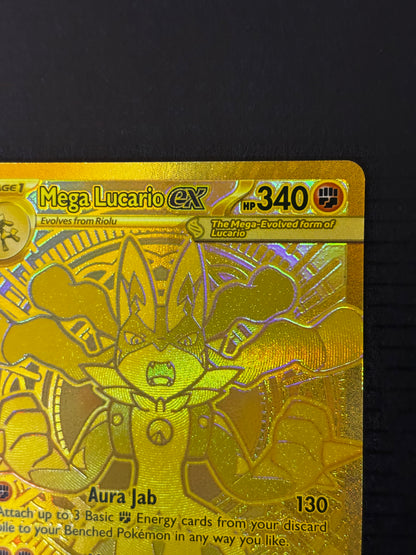 Pokemon Mega Lucario ex Gold Card (Mega Hyper Rare) 188/132 Mega Evolution