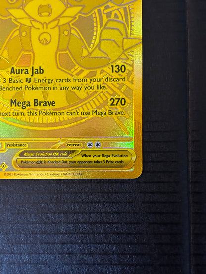 Pokemon Mega Lucario ex Gold Card (Mega Hyper Rare) 188/132 Mega Evolution