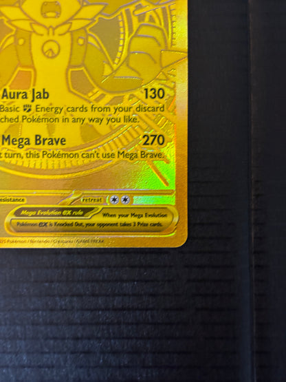 Pokemon Mega Lucario ex Gold Card (Mega Hyper Rare) 188/132 Mega Evolution