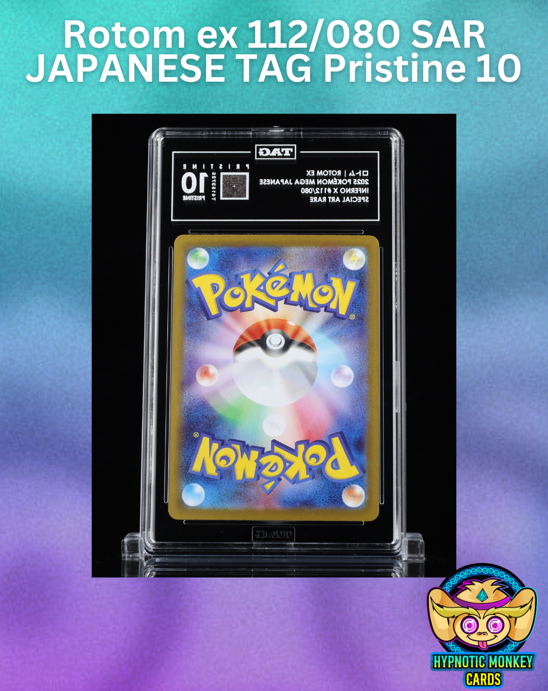 TAG 10 Pristine HIGHEST GRADED Rotom ex 112/080 Inferno X