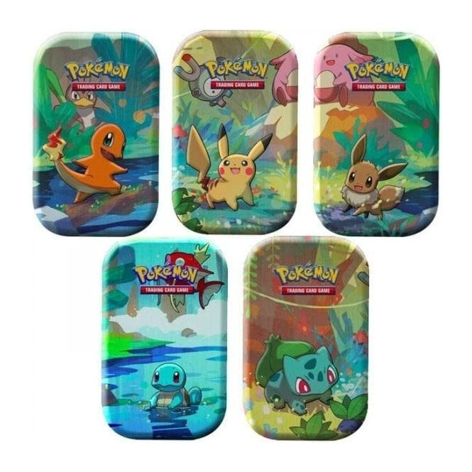 Pokémon TCG: Kanto Friends Mini Tin art set
