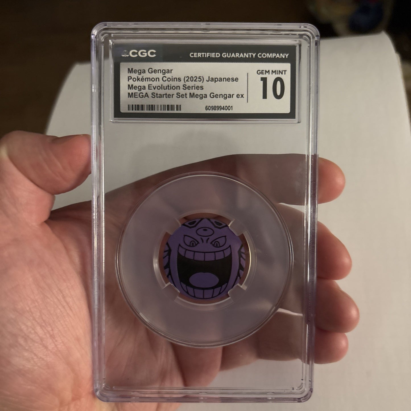 POP 1 CGC 10 Gem Mint Mega Gengar Ex Pokemon Coin Japanese