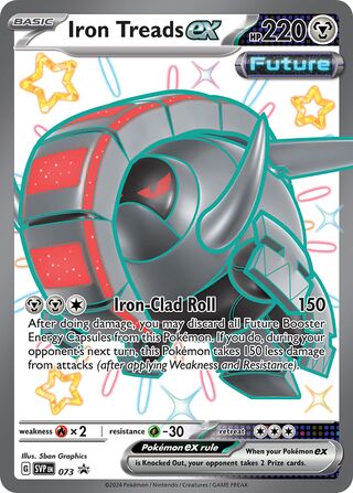 SVP 073 Iron Treads EX Shiny Black Star Promo with TCG Live Code Card