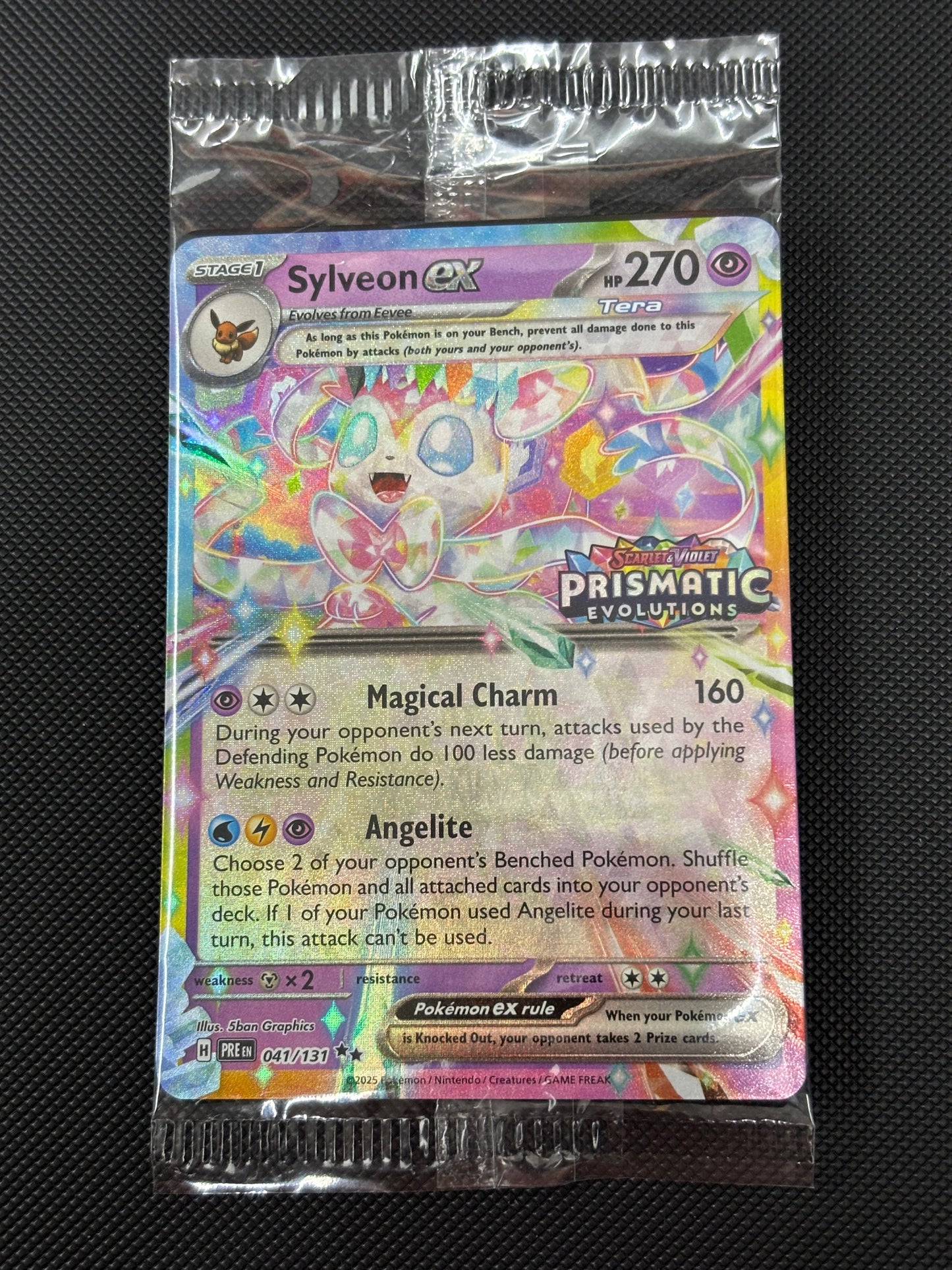 Prismatic Evolutions Surprise Box Stamped Sylveon EX 041/131