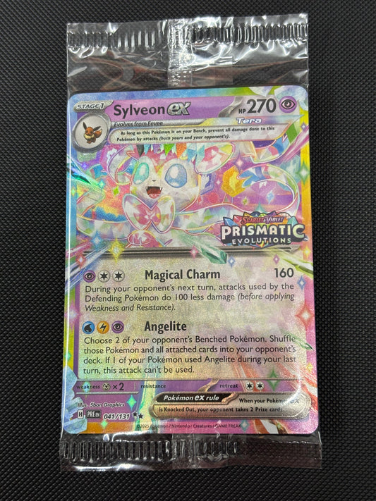 Prismatic Evolutions Surprise Box Stamped Sylveon EX 041/131