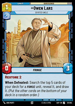 Owen Lars, Devoted Uncle (V.1) - Legends of the Force (Uncommon) [LOF-057]