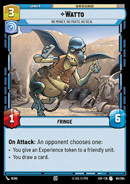 Watto, No Money, No Parts, No Deal (V.1) - Legends of the Force (Uncommon) [LOF-065]