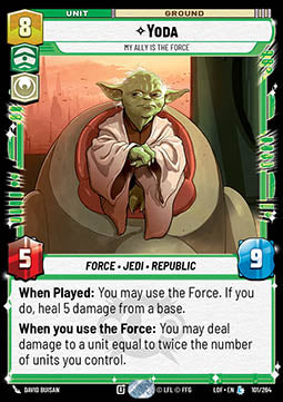 Yoda, My Ally is the Force (V.1) - Legends of the Force (Legendary) [LOF-101]