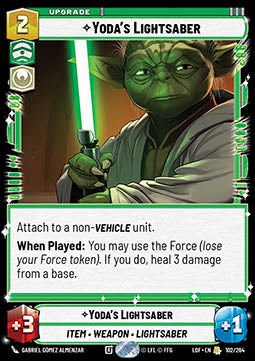 Yoda's Lightsaber (V.1) - Legends of the Force (Rare) [LOF-102]