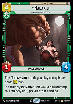 Malakili, Loving Rancor Keeper (V.1) - Legends of the Force (Rare) [LOF-108]