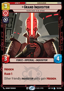 Grand Inquisitor, You're Right to Be Afraid (V.1) - Legends of the Force (Legendary) [LOF-132]