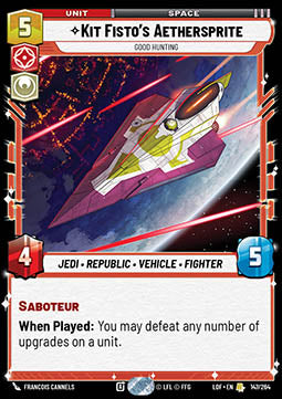 Kit Fisto's Aethersprite, Good Hunting (V.1) - Legends of the Force (Rare) [LOF-147]