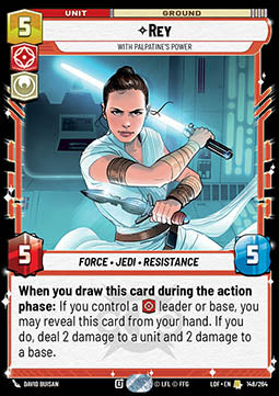 Rey, With Palpatine's Power (V.1) - Legends of the Force (Rare) [LOF-148]