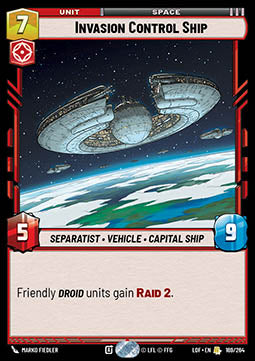 Invasion Control Ship (V.1) - Legends of the Force (Rare) [LOF-169]
