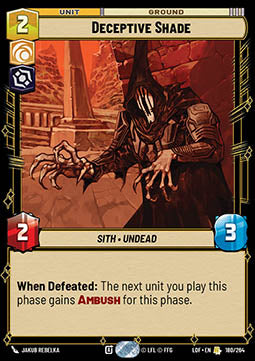 Deceptive Shade (V.1) - Legends of the Force (Rare) [LOF-180]