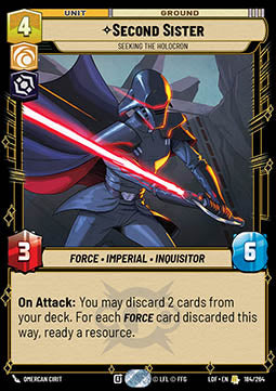 Second Sister, Seeking the Holocron (V.1) - Legends of the Force (Rare) [LOF-184]