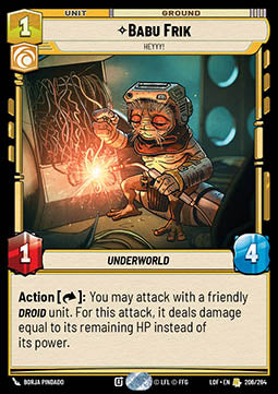 Babu Frik, Heyyy! (V.1) - Legends of the Force (Rare) [LOF-206]