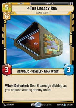 The Legacy Run, Doomed Debris (V.1) - Legends of the Force (Legendary) [LOF-213]