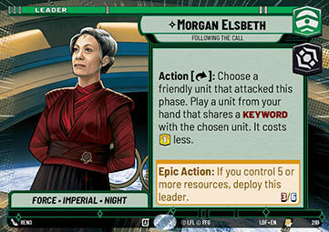 Morgan Elsbeth, Following the Call (V.1) - Legends of the Force: Extras (Rare) [XLOF-269]