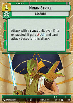 Niman Strike (V.1) - Legends of the Force: Extras (Uncommon) [XLOF-388]