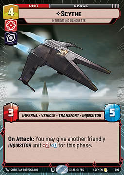 Scythe, Intimidating Silhouette (V.1) - Legends of the Force: Extras (Rare) [XLOF-399]