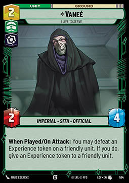 Vaneé, I Live to Serve (V.2) - Legends of the Force (Uncommon) [LOF-584]
