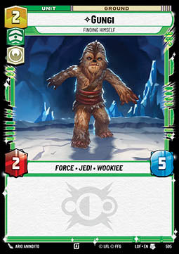 Gungi, Finding Himself (V.2) - Legends of the Force (Uncommon) [LOF-595]