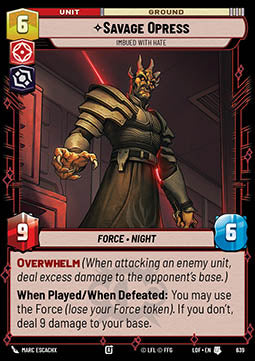 Savage Opress, Imbued With Hate (V.2) - Legends of the Force (Uncommon) [LOF-639]