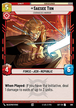 Saesee Tiin, Courageous Warrior (V.2) - Legends of the Force (Uncommon) [LOF-669]